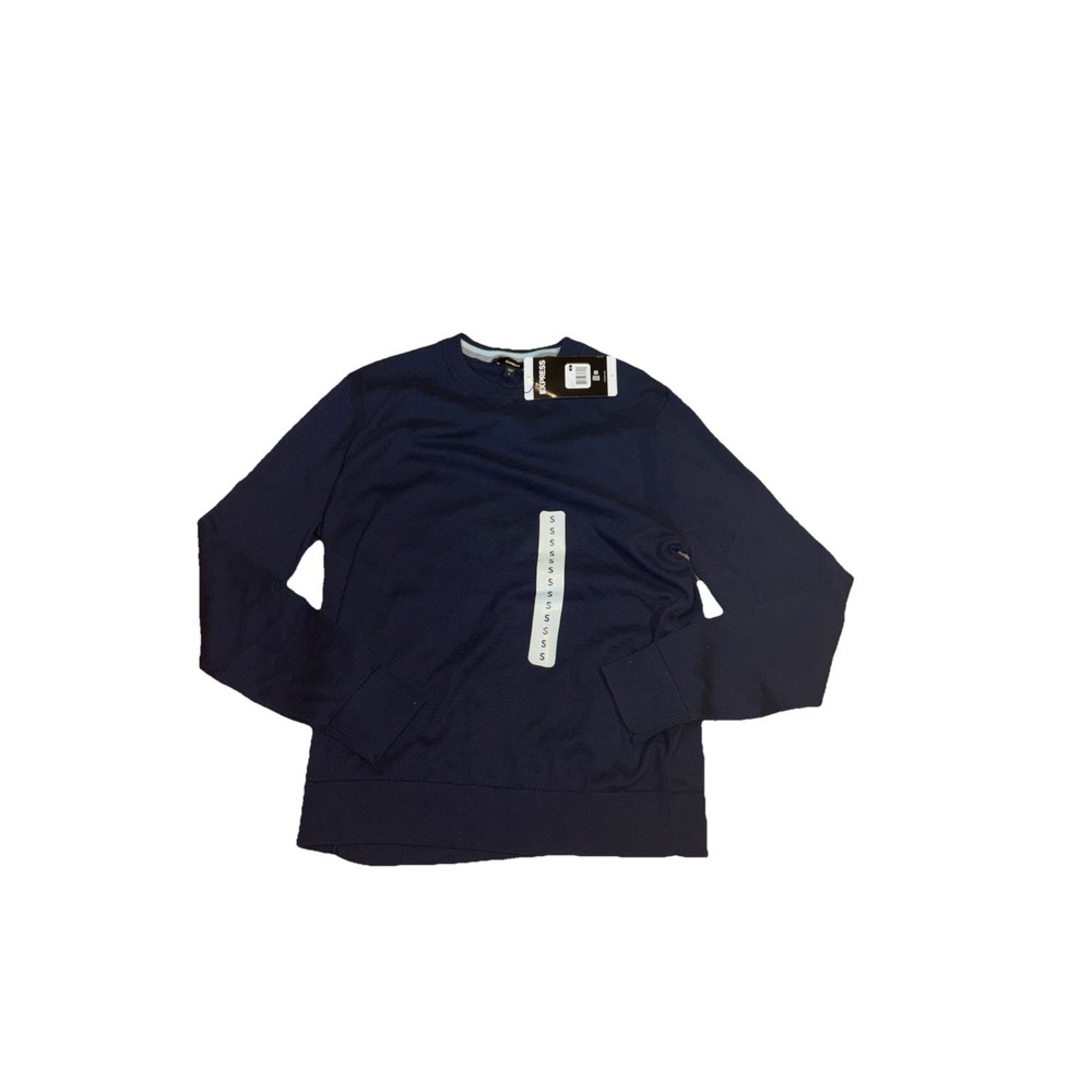 NWT Men's EXPRESS Navy Light‎ Weight Pullover Sweater Size Small